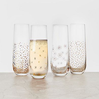 Mikasa Party 4-pc. 9.5-oz. Stemless Flute Set