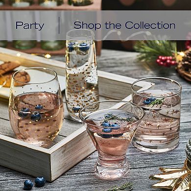 Mikasa Party 4 pc Stemless Martini Glasses Set