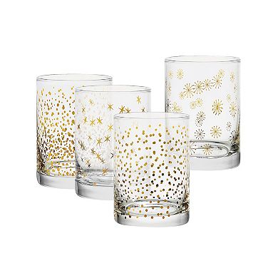 Mikasa Party 4 pc Double Old Fashioned Glasses Set