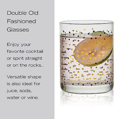 Mikasa Party 4 pc Double Old Fashioned Glasses Set