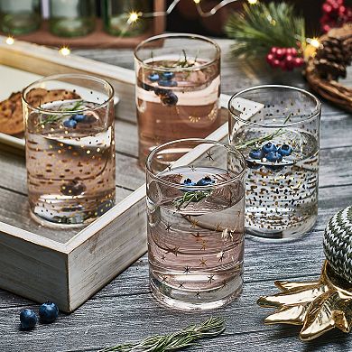 Mikasa Party 4 pc Double Old Fashioned Glasses Set