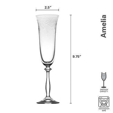 Mikasa Amelia 4 pc Champagne Flutes Set