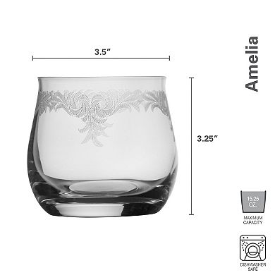 Mikasa Amelia 4 pc Double Old Fashioned Glasses Set