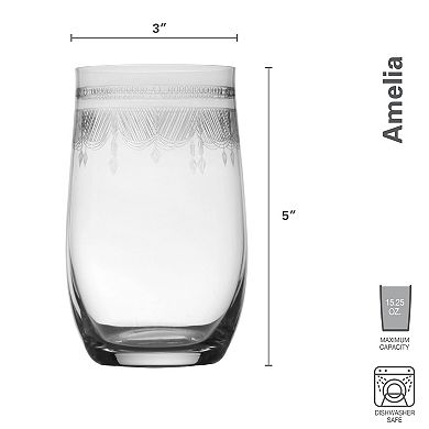 Mikasa 4-Piece Amelia Highball Glass Set