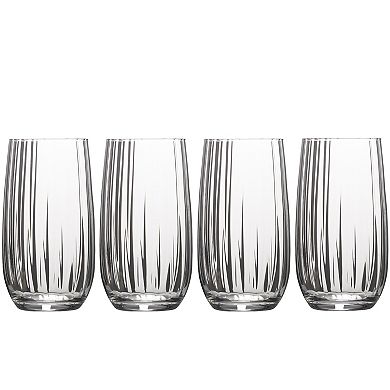 Mikasa Gail Optic 4 pc Highball Glasses Set