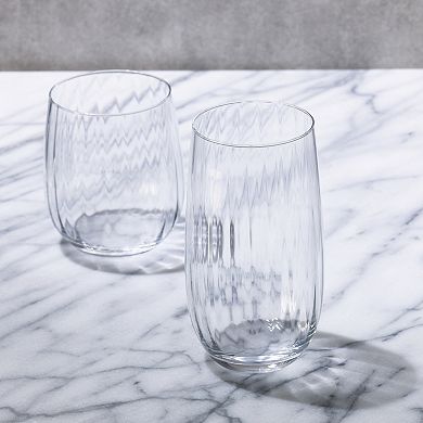 Mikasa Gail Optic 4 pc Highball Glasses Set