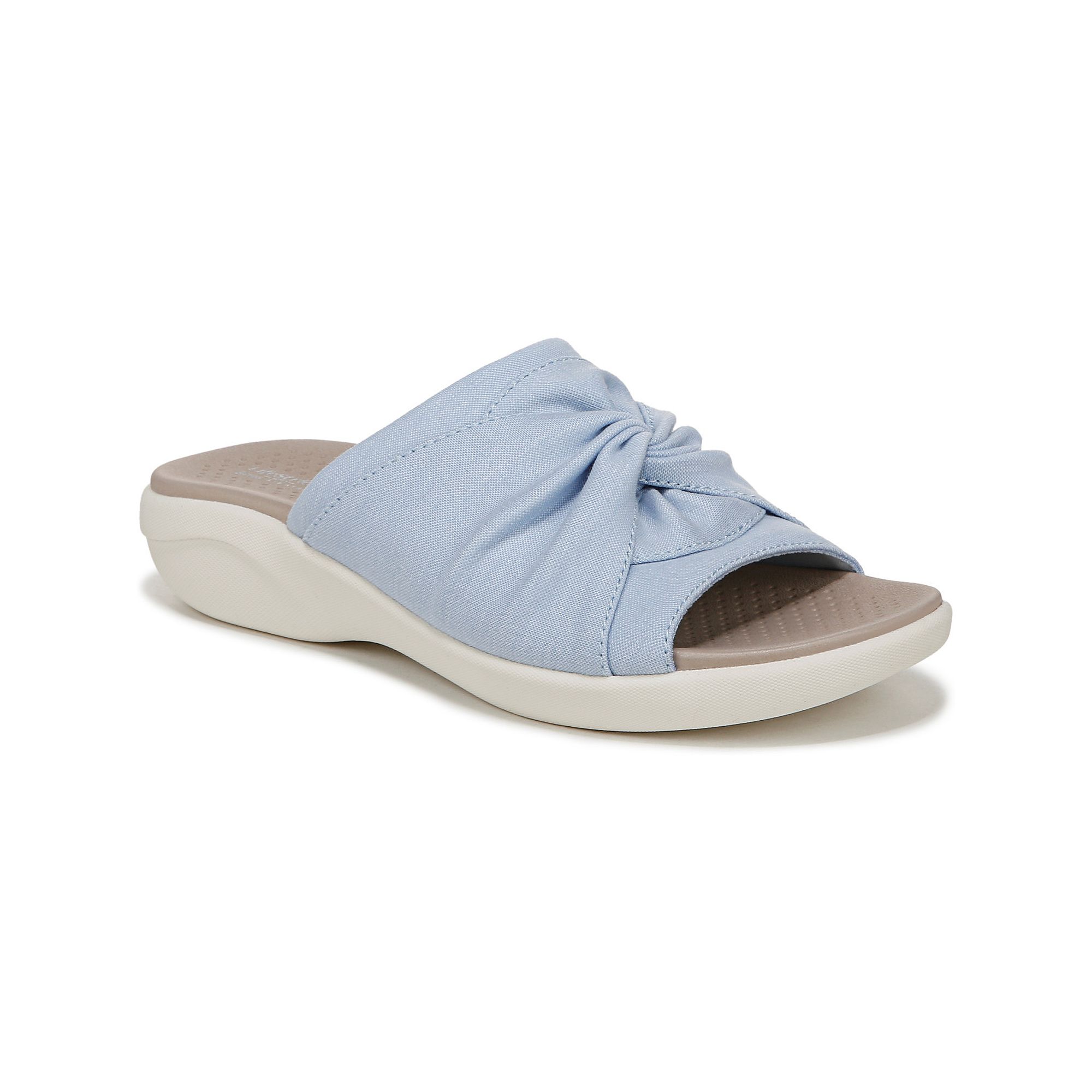 LifeStride Cherish Womens Slide Sandals, Size: 7 Wide, Skyway Blue