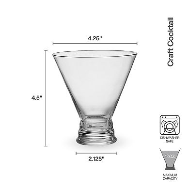 Mikasa Craft 4 pc Martini Glasses Set