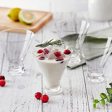 Mikasa Craft 4 pc Martini Glasses Set