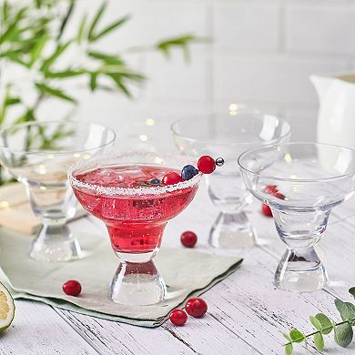 Mikasa Craft 4 pc Stemless Margarita Glasses Set