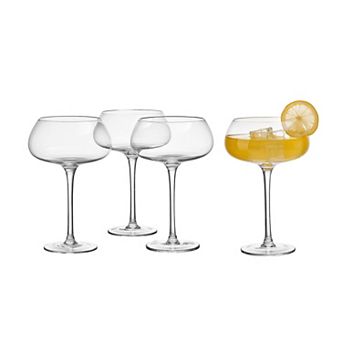 Mikasa Craft 4 pc Coupe Champagne Glasses Set