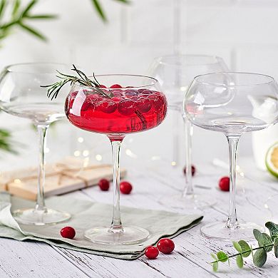 Mikasa Craft 4 pc Coupe Champagne Glasses Set