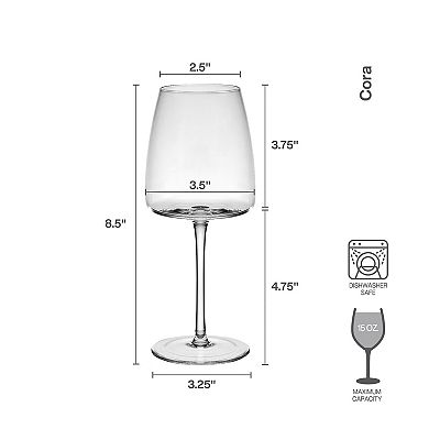 Mikasa Cora 4 pc Red Wine Glasses Set