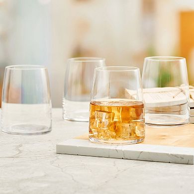 Mikasa Cora 4 pc Stemless Wine Double Old Fashioned Glasses Set