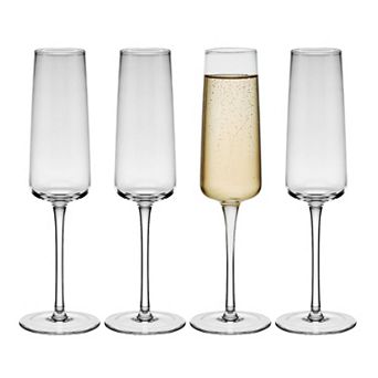 Mikasa Cora 4 pc Champagne Flutes Set