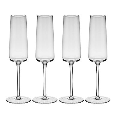 Mikasa Cora 4 pc Champagne Flutes Set