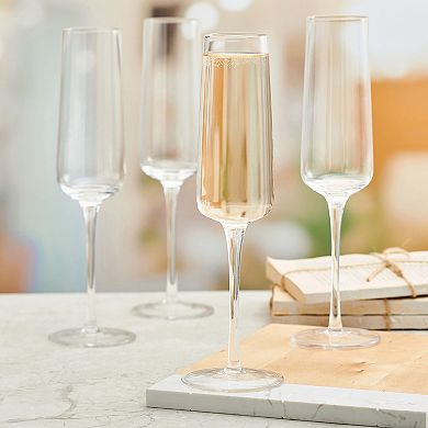 Mikasa Cora 4 pc Champagne Flutes Set