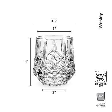 Mikasa Wesley 4 pc Double Old Fashioned Glasses Set