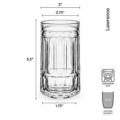 Mikasa Lawrence 4 pc Highball Glasses Set