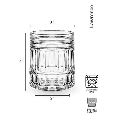 Mikasa Lawrence 4 pc Double Old Fashioned Glasses, Set