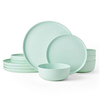 Mikasa Madison 12 pc Mint Green Dinnerware Set
