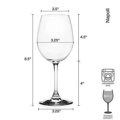Mikasa Napoli 4-pc. 16.6-oz. Wine Glass Set