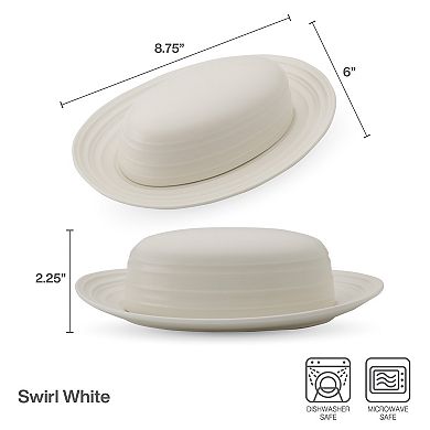 Mikasa Swirl Covered Butter Plates
