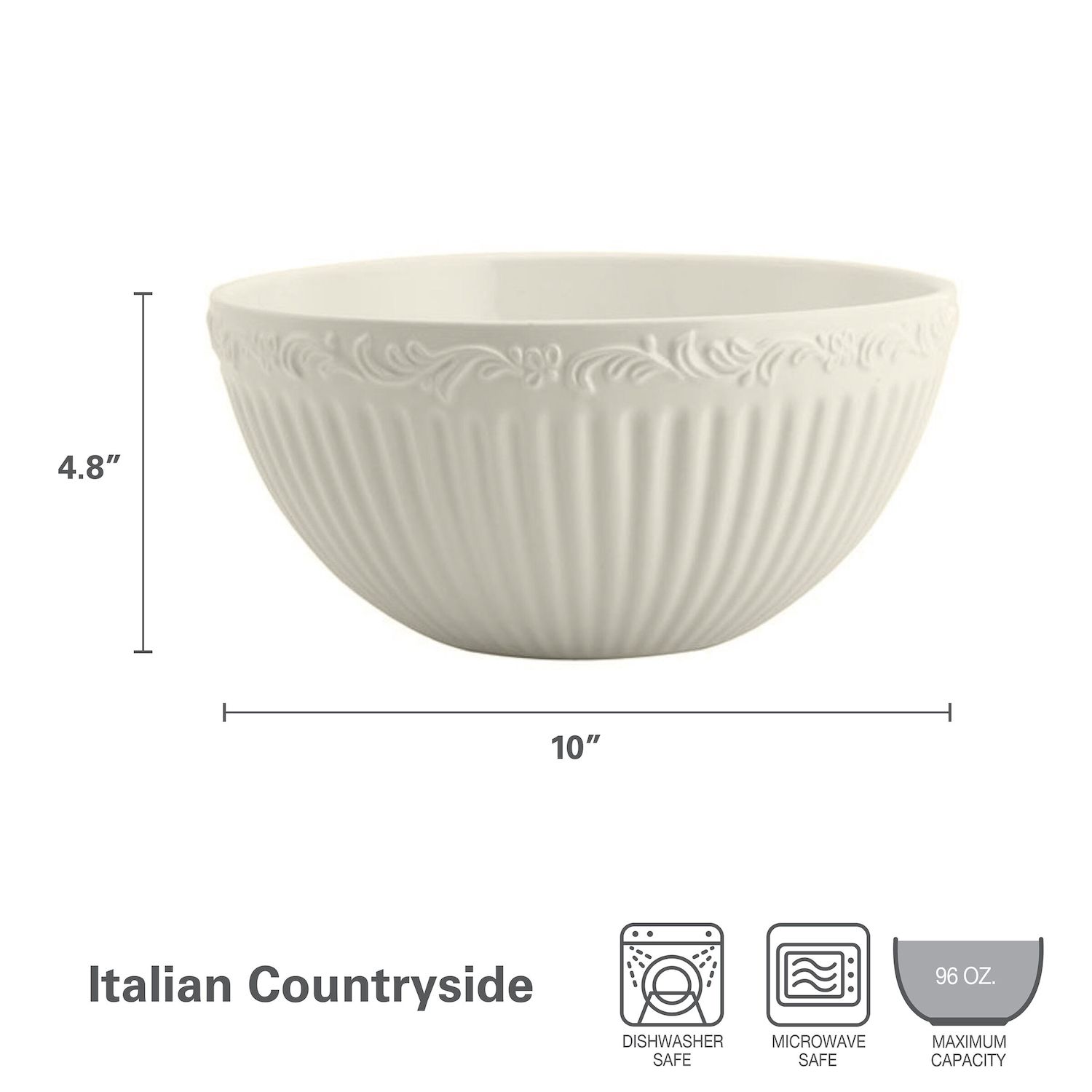 Mikasa Italian Countryside - Ciotola Ovale In Ceramica Da 25,4 Cm