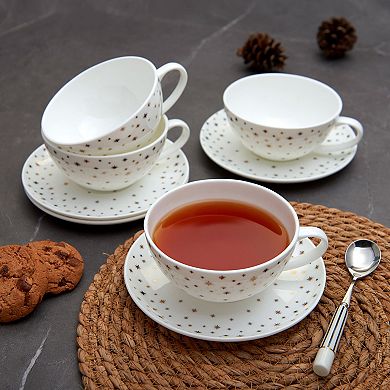 Mikasa Millie Gold 4 pc Cup & Saucer Set