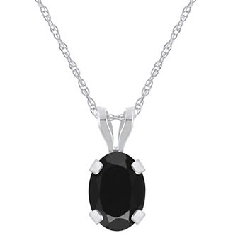 Celebration Gems 10k Gold Oval Black Onyx Pendant Necklace