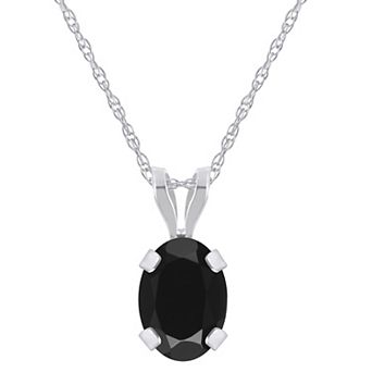 Celebration Gems 10k Gold Oval Black Onyx Pendant Necklace