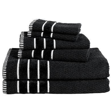 Lavish Home 18-pc. Combed Cotton Rice Weave Bath Towel Set