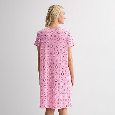 Women's Croft & Barrow® Short Sleeve Sleep Gown