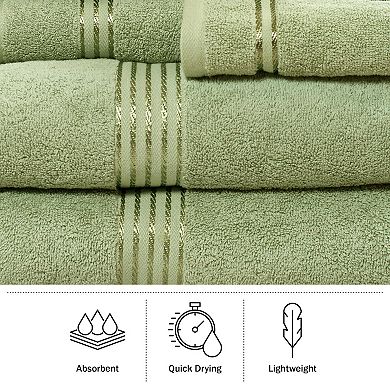 Lavish Home 18-pc. Cotton Glossy Stripe Bath Towel Set