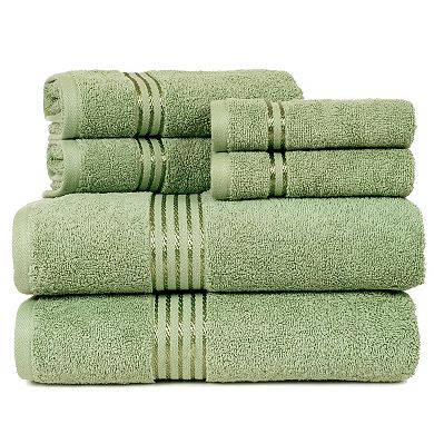 Lavish Home 18-pc. Cotton Glossy Stripe Bath Towel Set