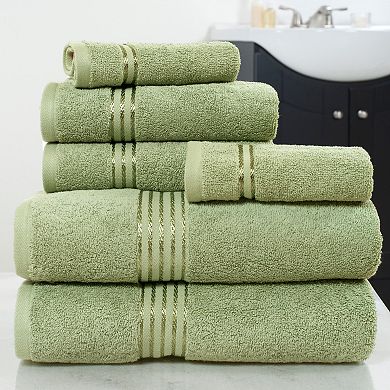 Lavish Home 18-pc. Cotton Glossy Stripe Bath Towel Set