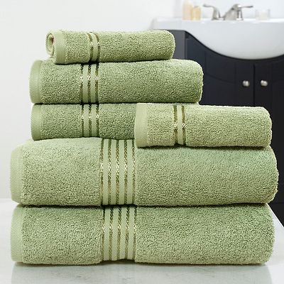 Lavish Home 18-pc. Cotton Glossy Stripe Bath Towel Set