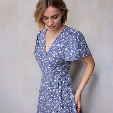 Petite LC Lauren Conrad Modern Wrap Mini Dress