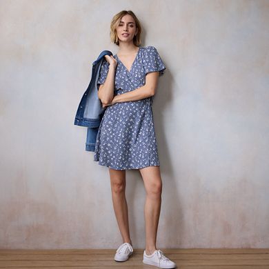 Petite LC Lauren Conrad Modern Wrap Mini Dress
