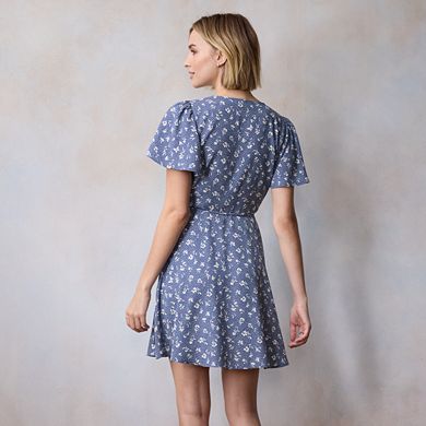 Petite LC Lauren Conrad Modern Wrap Mini Dress