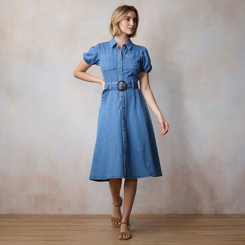 blue slip dress Velvi - Sutton - Dusty Fabric_Metallic Color:Daybreak Medium Wash soft feel thats lightweight My Dress-Up Darling Season