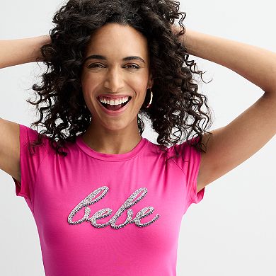 Women's bebe Embellished Crewneck T-Shirt