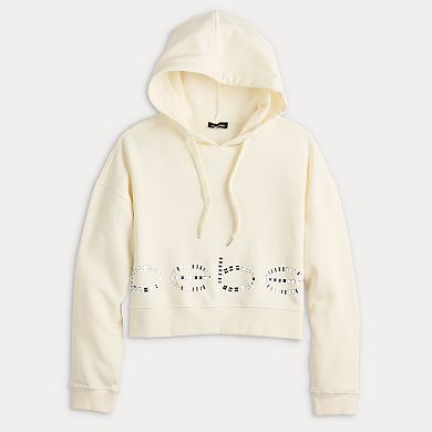 Women's bebe Embellished Cropped Hoodie