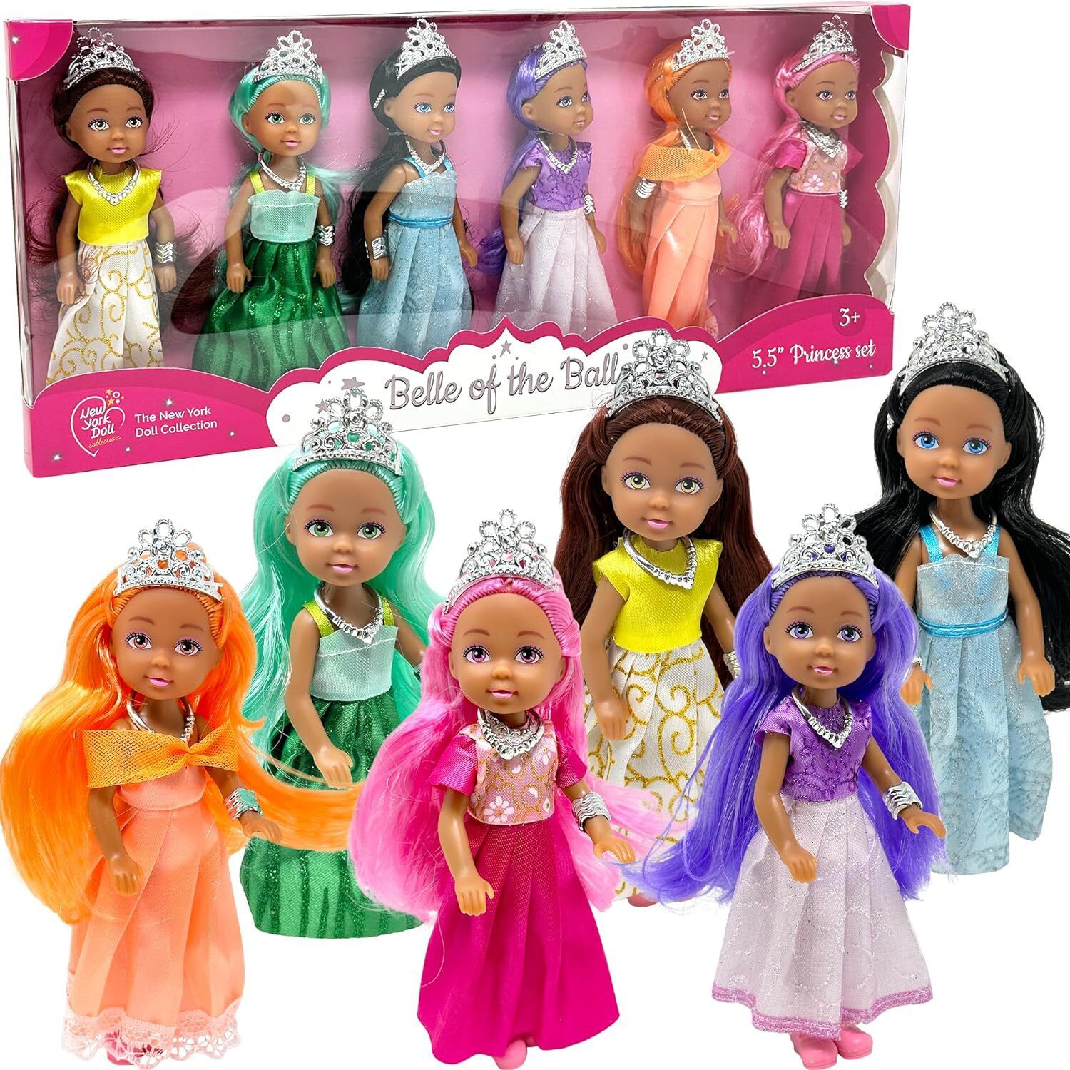 Детские куклы The New York Doll Collection 5.5 Inch Princess Dolls
