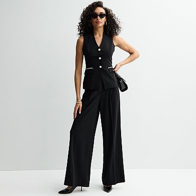 Women's bebe High-Rise Wide Leg Tailored Pants