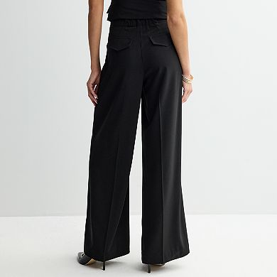 Women's bebe High-Rise Wide Leg Tailored Pants