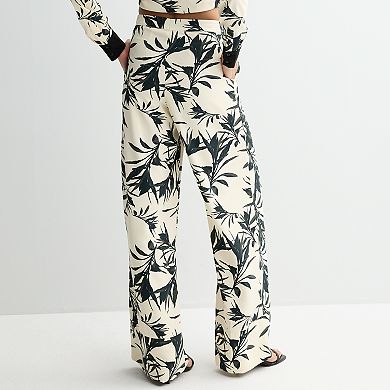 Women's bebe Palm High-Rise Palazzo Pants