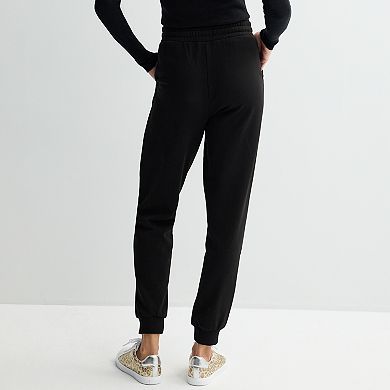 Women's bebe High-Rise Rhinestone Logo Joggers