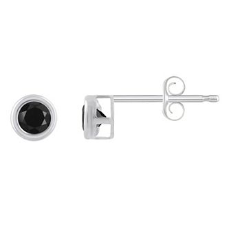 Celebration Gems 10k White Gold 3 mm Round Gemstone Stud Earrings