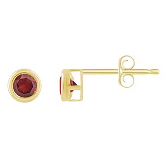 Celebration Gems 10k Gold 3 mm Round Gemstone Stud Earrings